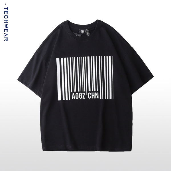 KT Barcode English Print T-Shirt