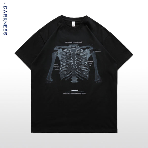 KT Skeleton Letter Graphic T-Shirt