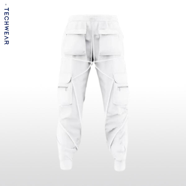 KT Reflective Line Cargo Pants-White