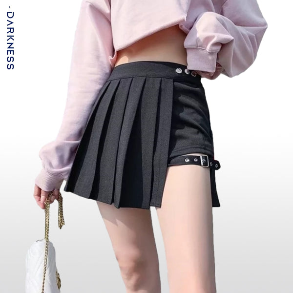 KT High Waist False Two Pieces Skirt