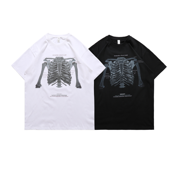 KT Skeleton Letter Graphic T-Shirt