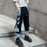 KT Blue Paneled High Street Cargo Pants