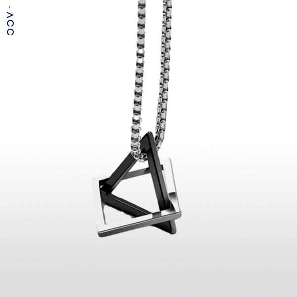 KTrule Contracted Triangle Geometry Necklace