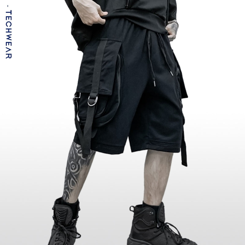 KT Dark Multi-Pocket Cargo Shorts